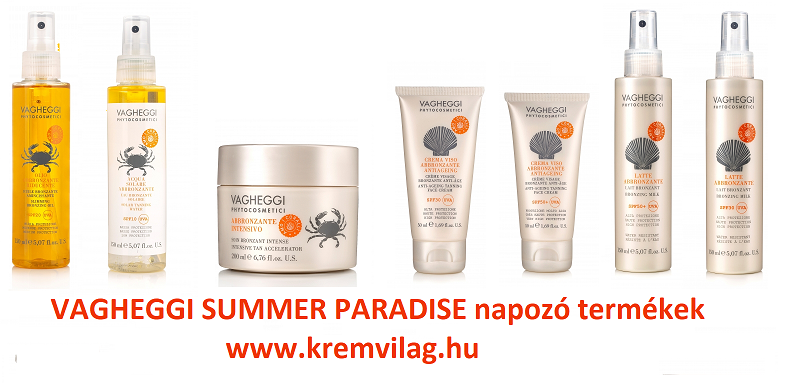 Vagheggi summer paradise napozó termékek