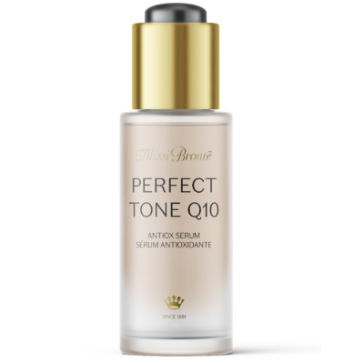 Az Alissi Brontë Perfect Tone Q10 fehérítő tonizáló szérum, olyan antioxidáns szérum Q10 koenzimmel és C-vitaminnal ami megelőzi a felgyorsult foto-aging reakciót, revitalizálja a bőrt és ragyogást ad.