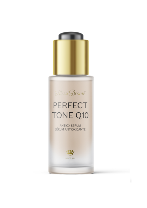 Az Alissi Brontë Perfect Tone Q10 fehérítő tonizáló szérum, olyan antioxidáns szérum Q10 koenzimmel és C-vitaminnal ami megelőzi a felgyorsult foto-aging reakciót, revitalizálja a bőrt és ragyogást ad.